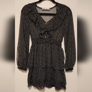 Zara Black and White Polka Dot Dress